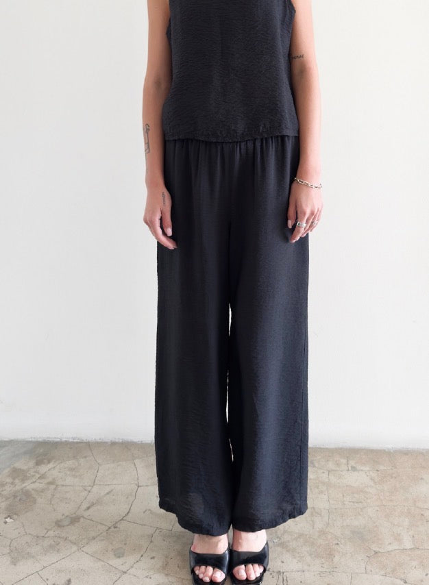 Crinkled Wide Leg Pant
