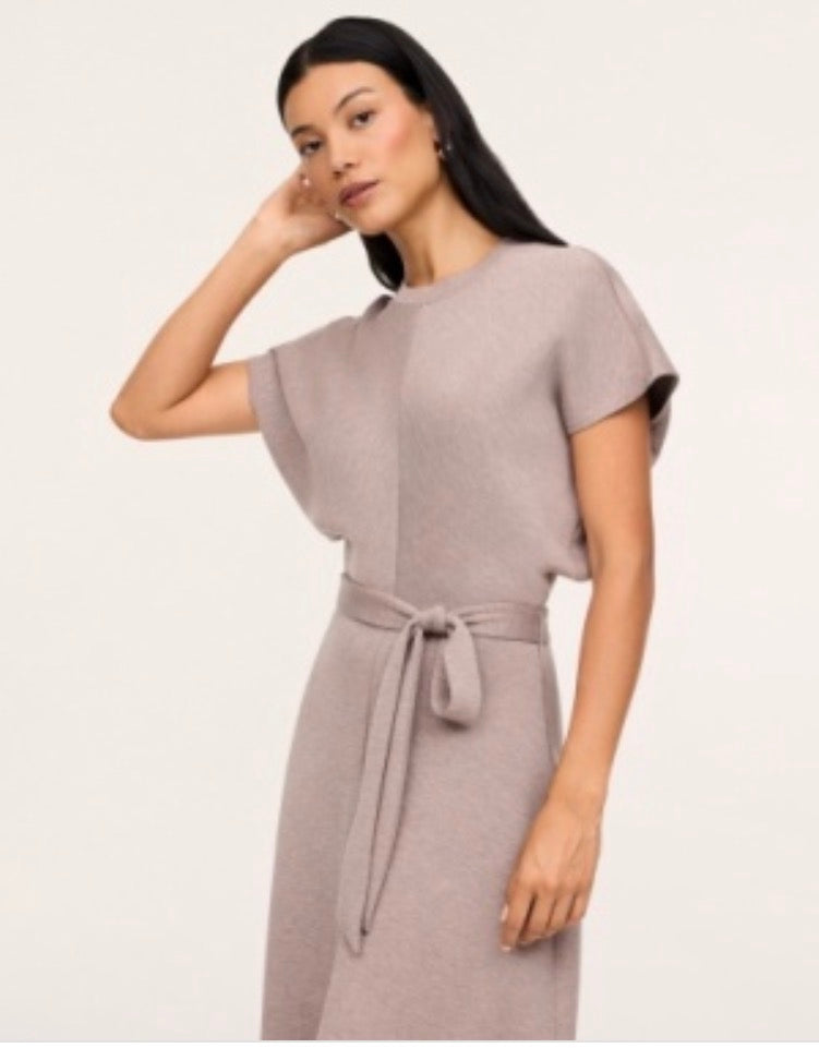 Airessentials Draped Tie Waist Dress