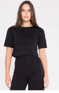 Ponte Knit Short Sleeve Top