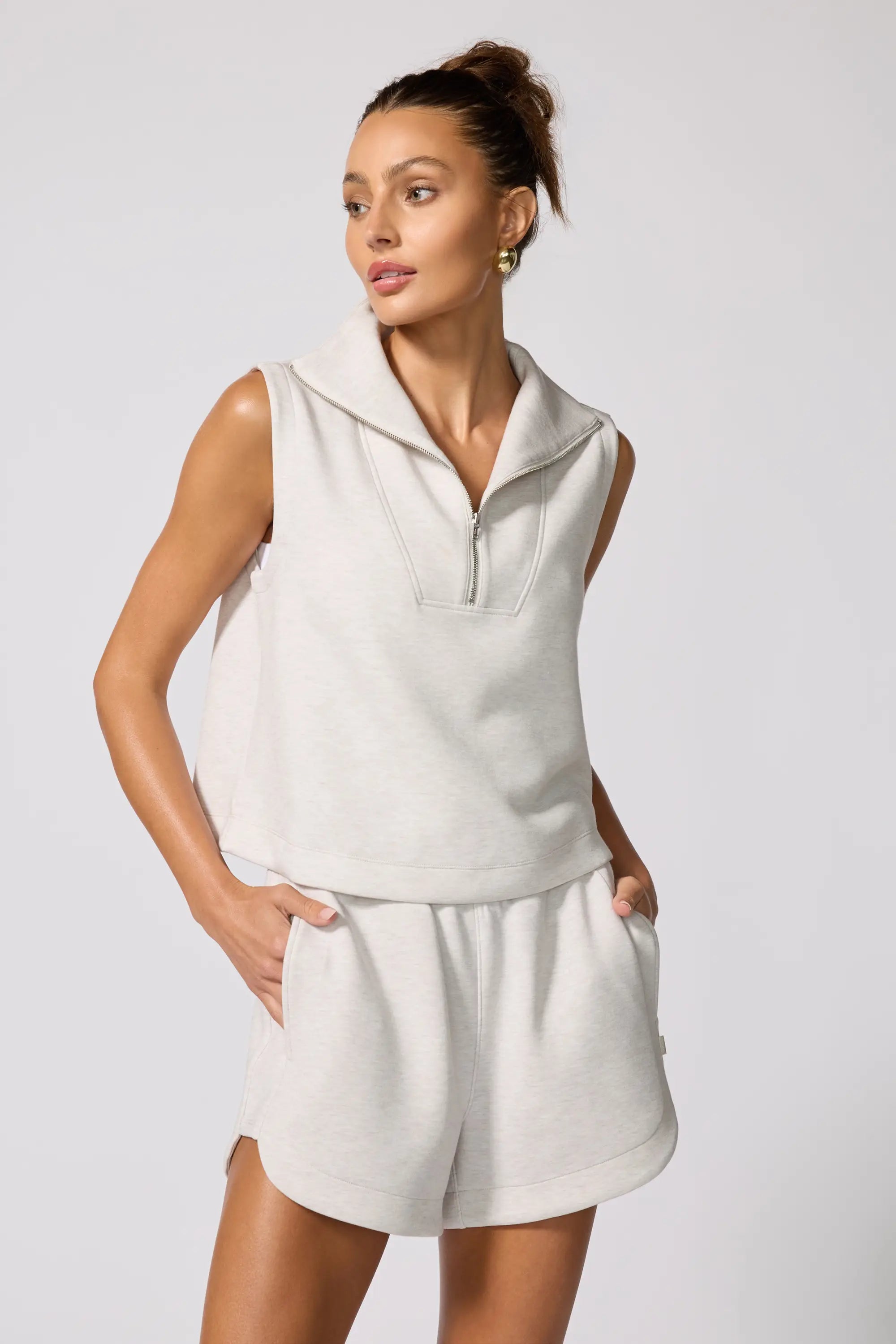 Dreamweave 1/2 Zip Mock Neck Tank