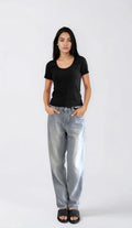 It Is Well LA short sleeve rib top
