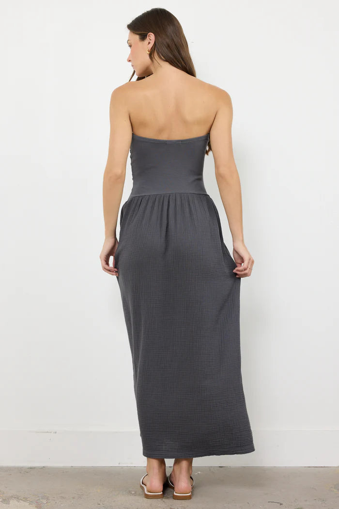 Lulu Strapless Gauze Dress