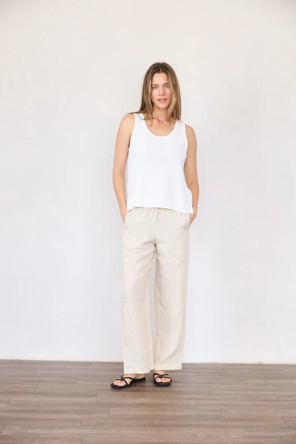 Sleeveless Gauze Top