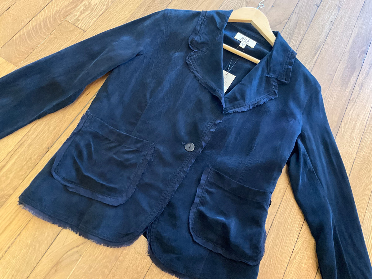 MILA Raw Edge Cupro Blazer CH402