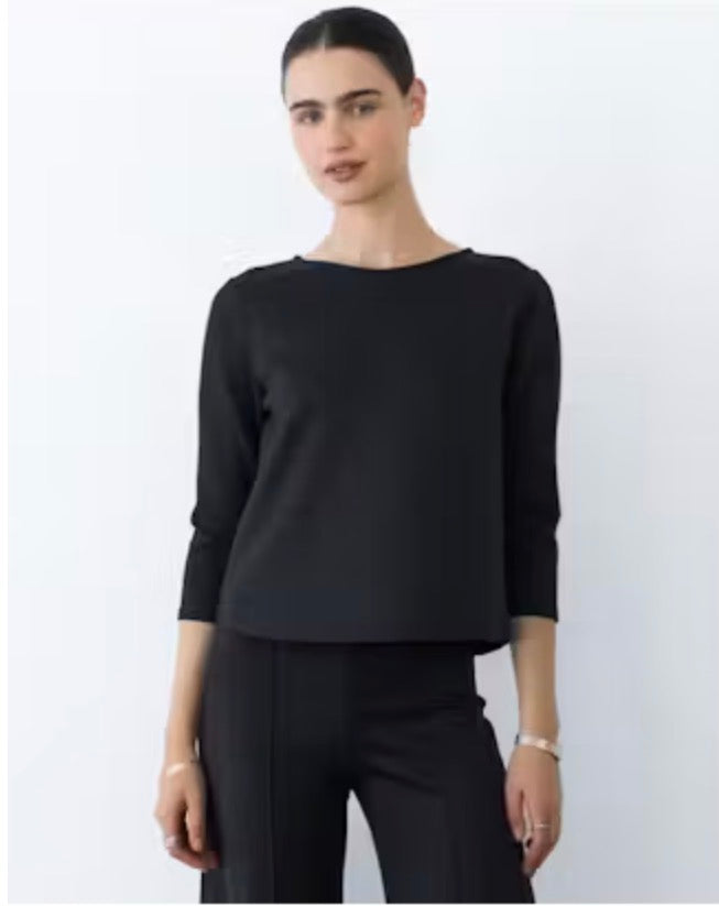 Ponte Knit 3/4 Sleeve Top