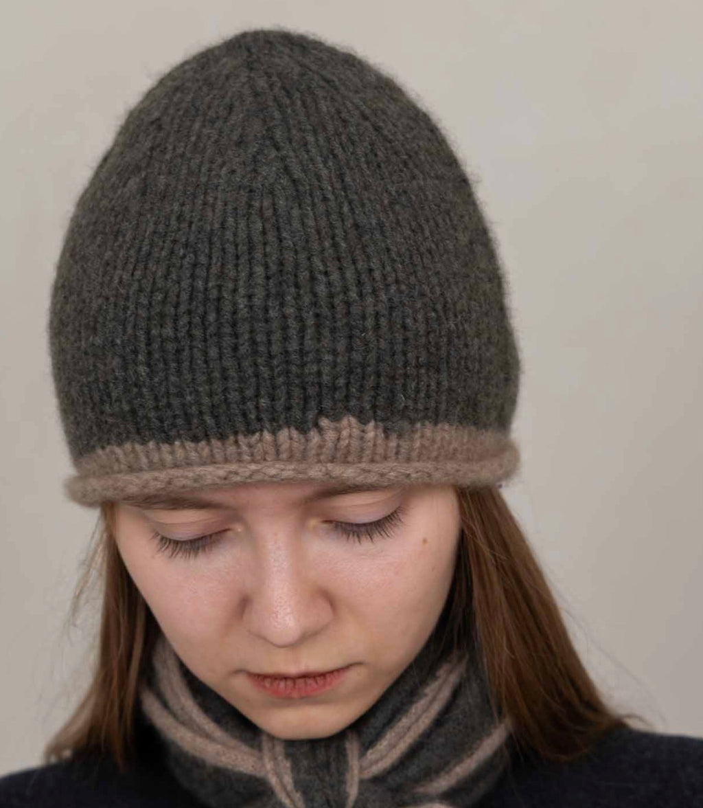 Rolled Edge Cashmere Beanie