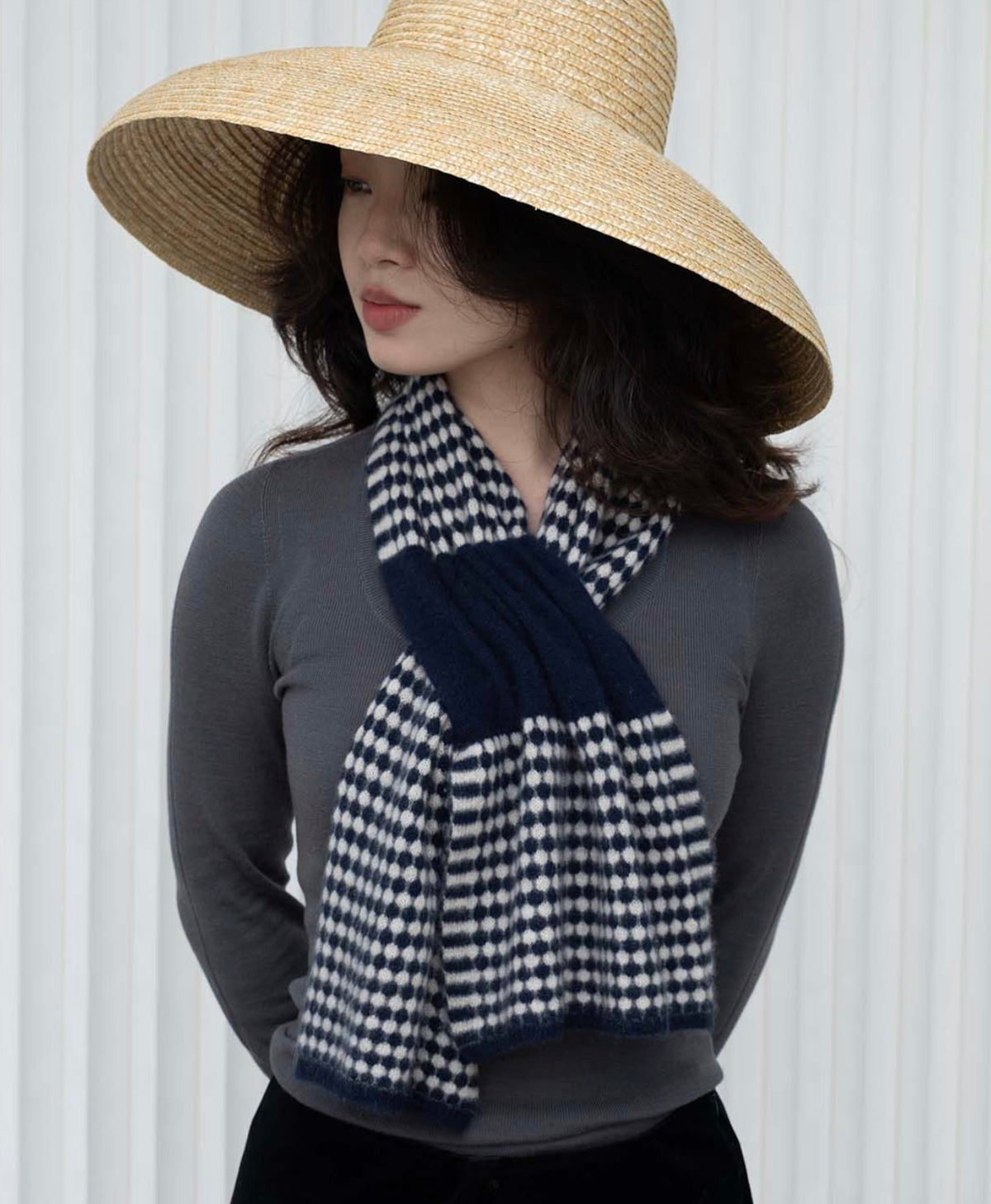 Coral Keyhole Cashmere Scarf